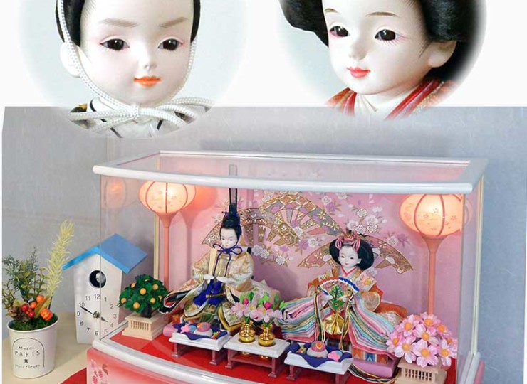プリンセスひな人形 ピンクグラデーション雛 ケースセット 雛人形 五月人形 提灯 山車人形 製造販売 アートこうげつ